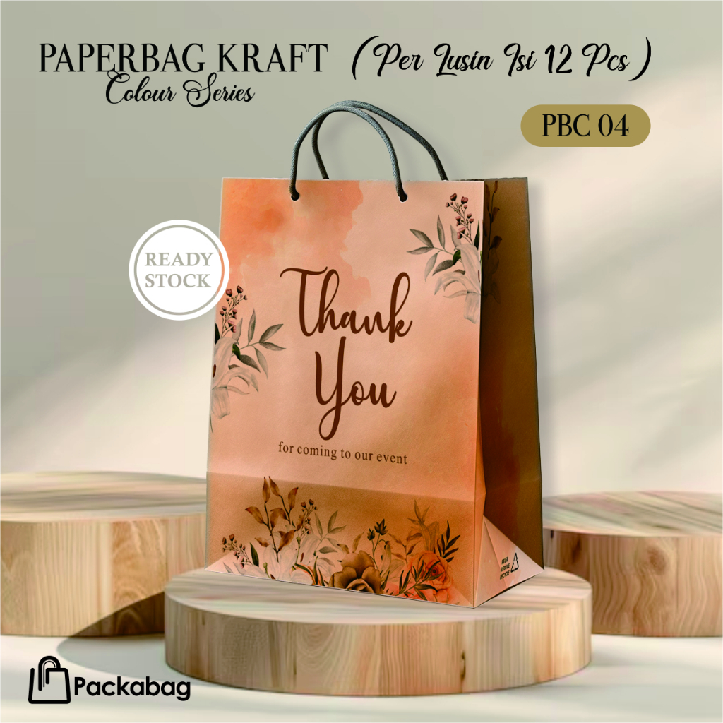 

(12pcs) PAPER BAG MOTIF WARNA LUSINAN - PAPER BAG COLOUR TAS SOUVENIR PERNIKAHAN READY STOCK PBC 04