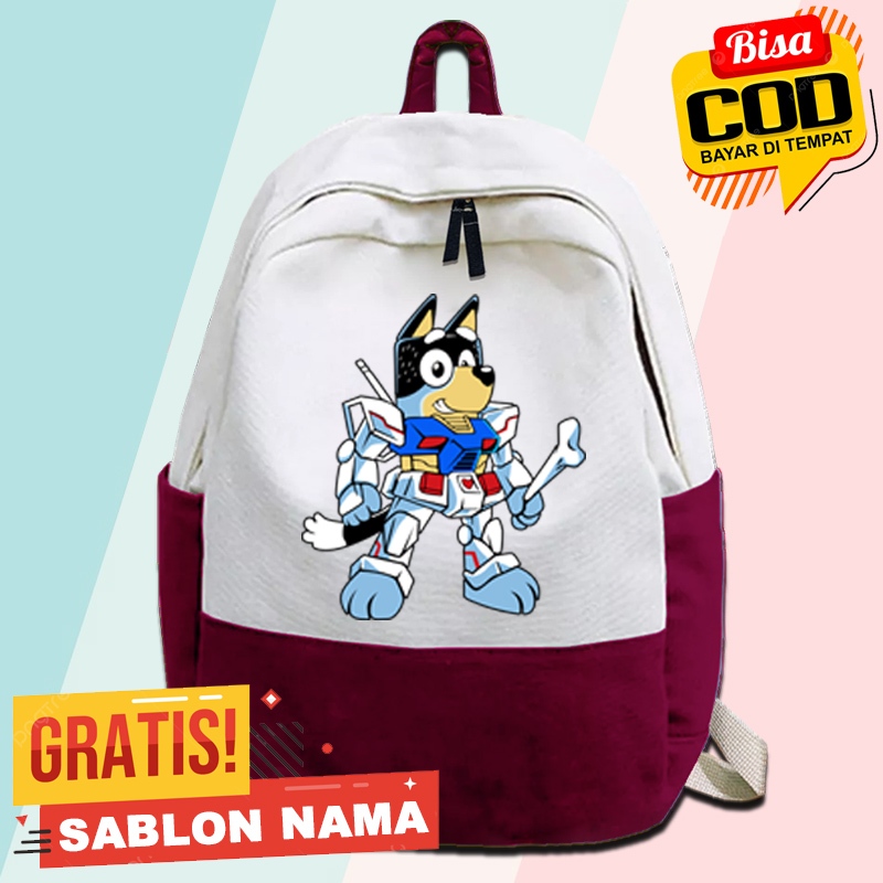 Tas Ransel Tas Sekolah Anak Motif Bingo Bluey Robot