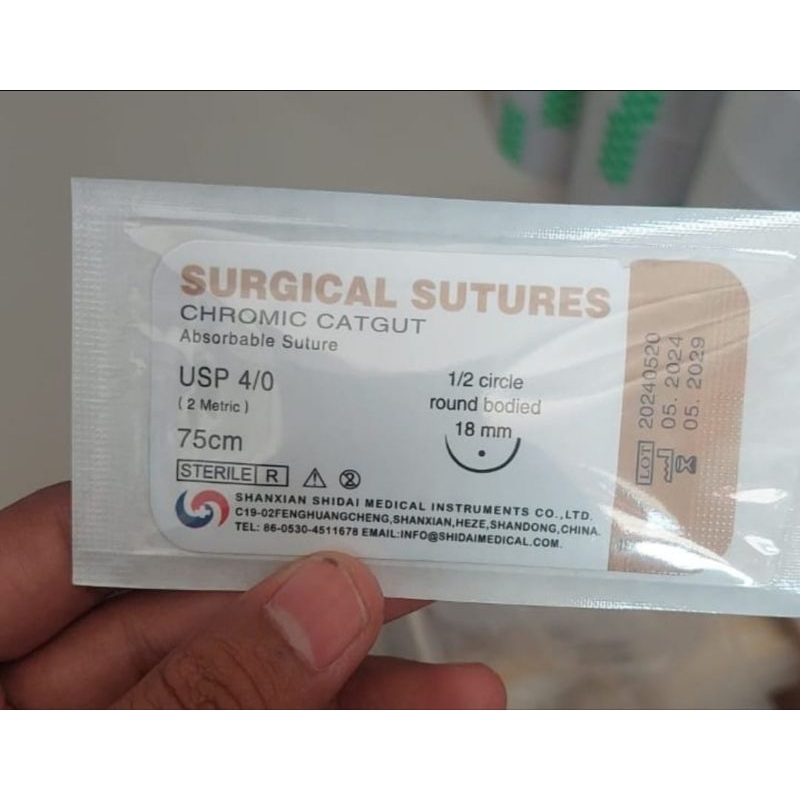Benang Catgut Chromic 4/0 (PerBox)