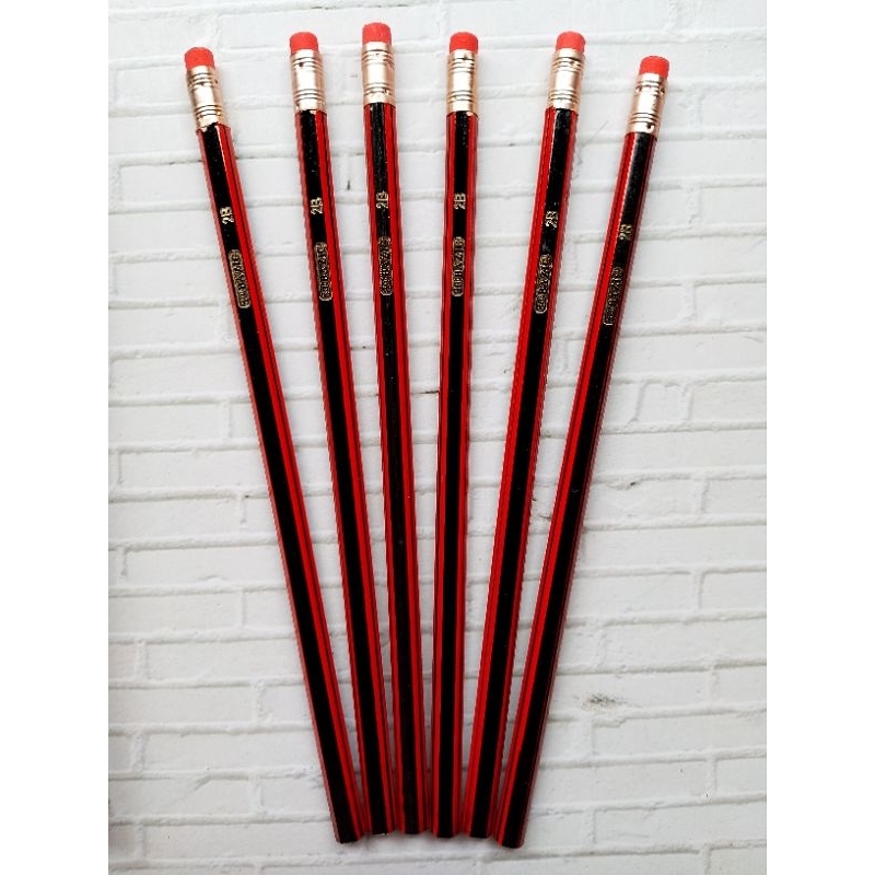

(12PC) PENSIL 2B+STIP 717 BAZIC RED BLACK