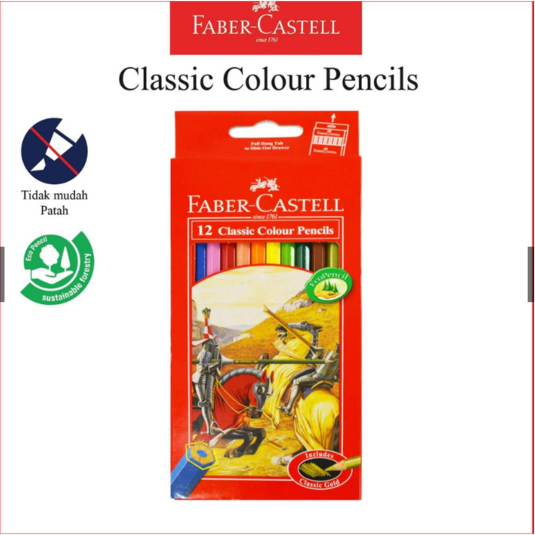 

Pensil Warna faber castle/ Classic Colour Pencils 12 pcs