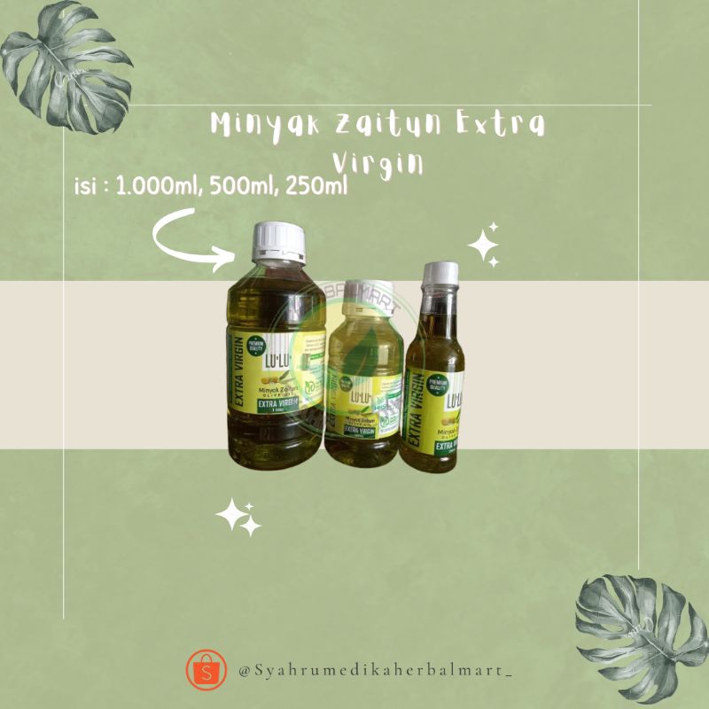 

Minyak Zaitun Extra Virgin Lulu | 1L | 500ml | 250ml