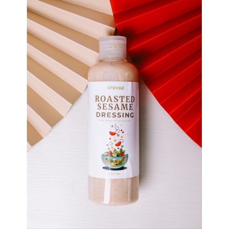 

CRAVEAT Roasted Sesame Salad Dressing Saus Wijen Sangrai Homemade Sehat Diet Healthy 250 ml Craveat