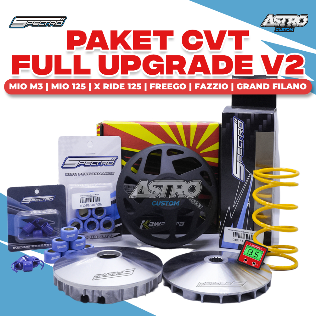 Full Upgrade CVT V2 Mio M3 Z S Xride Fino Soul GT 125 Freego Filano Mangkok Ganda Kawahara Racing