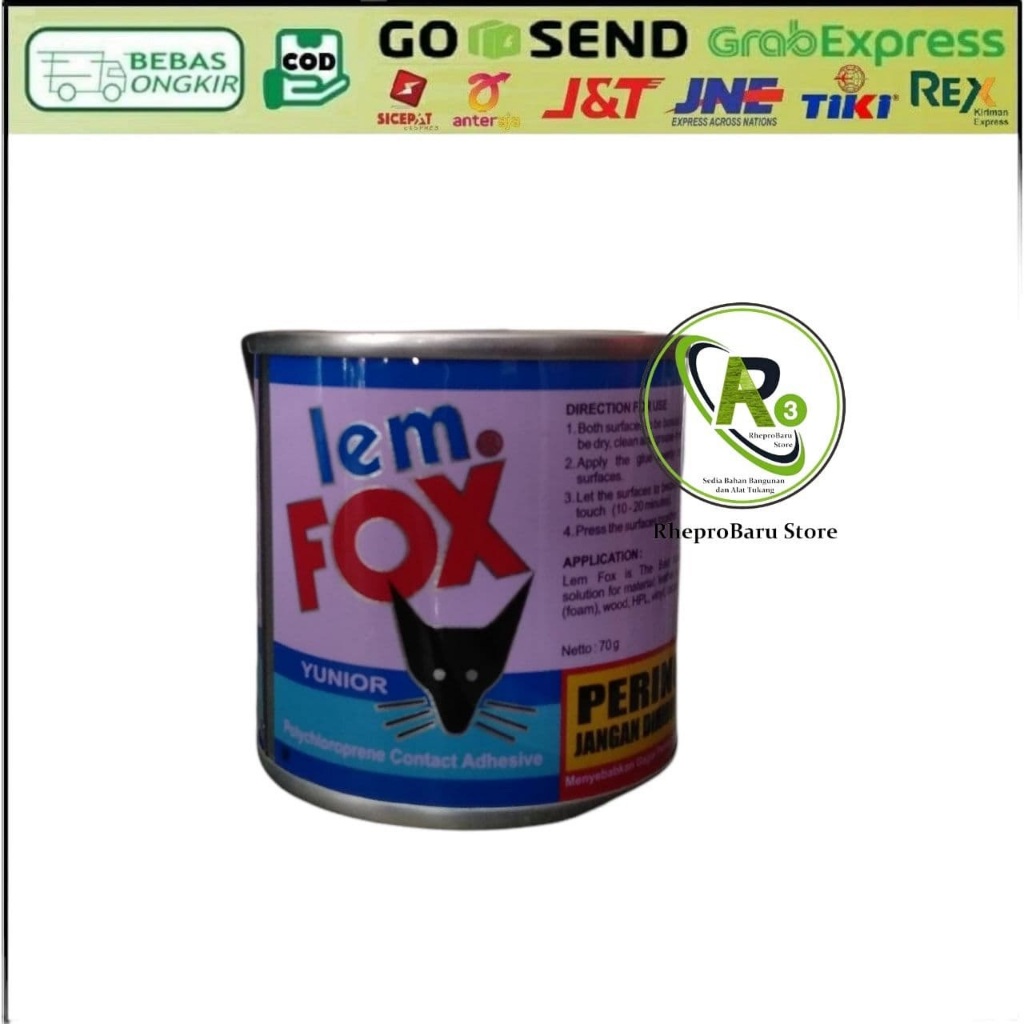 

LEM FOX KUNIGN 70GR/ lem fox kuning/lem serba guna