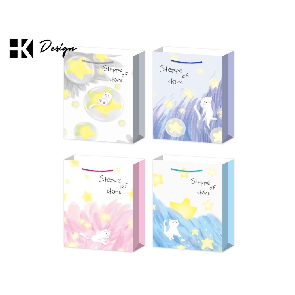 

[ SD-409 S ] Paperbag kertas tutup pita motif Ukuran 24.5*19.5*9.5 Tas Kado motif Paperbag Motif Goodie Bag