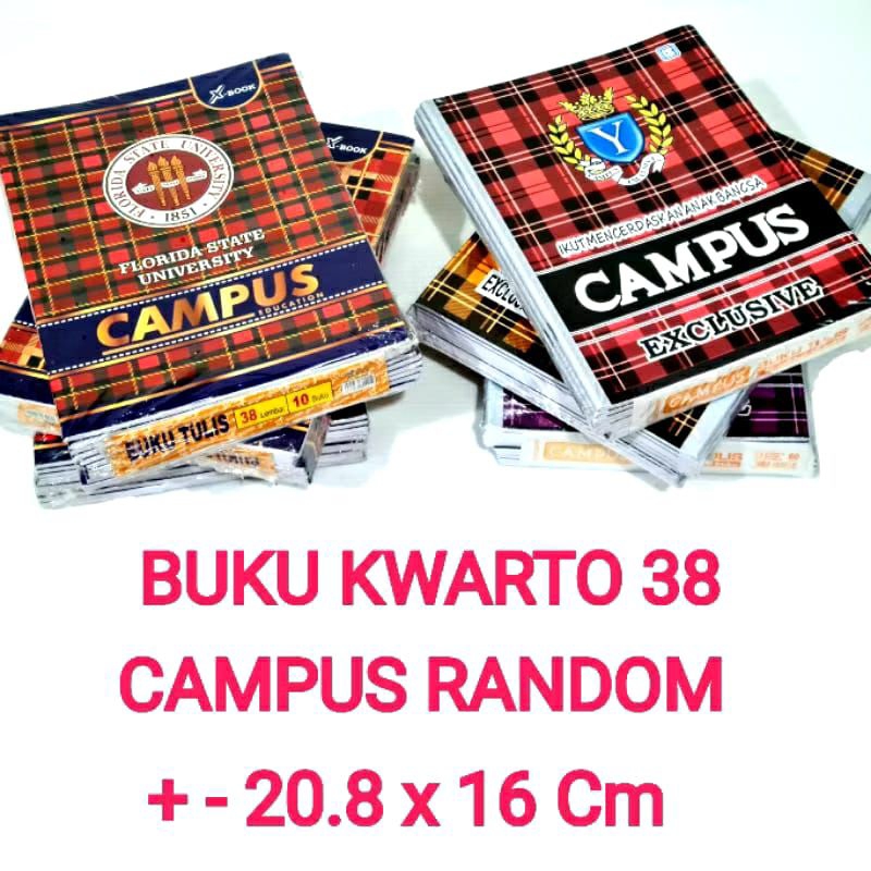 

BUKU TULIS 38 LEMBAR ISI 10 BUKU RANDOM CAMPUS