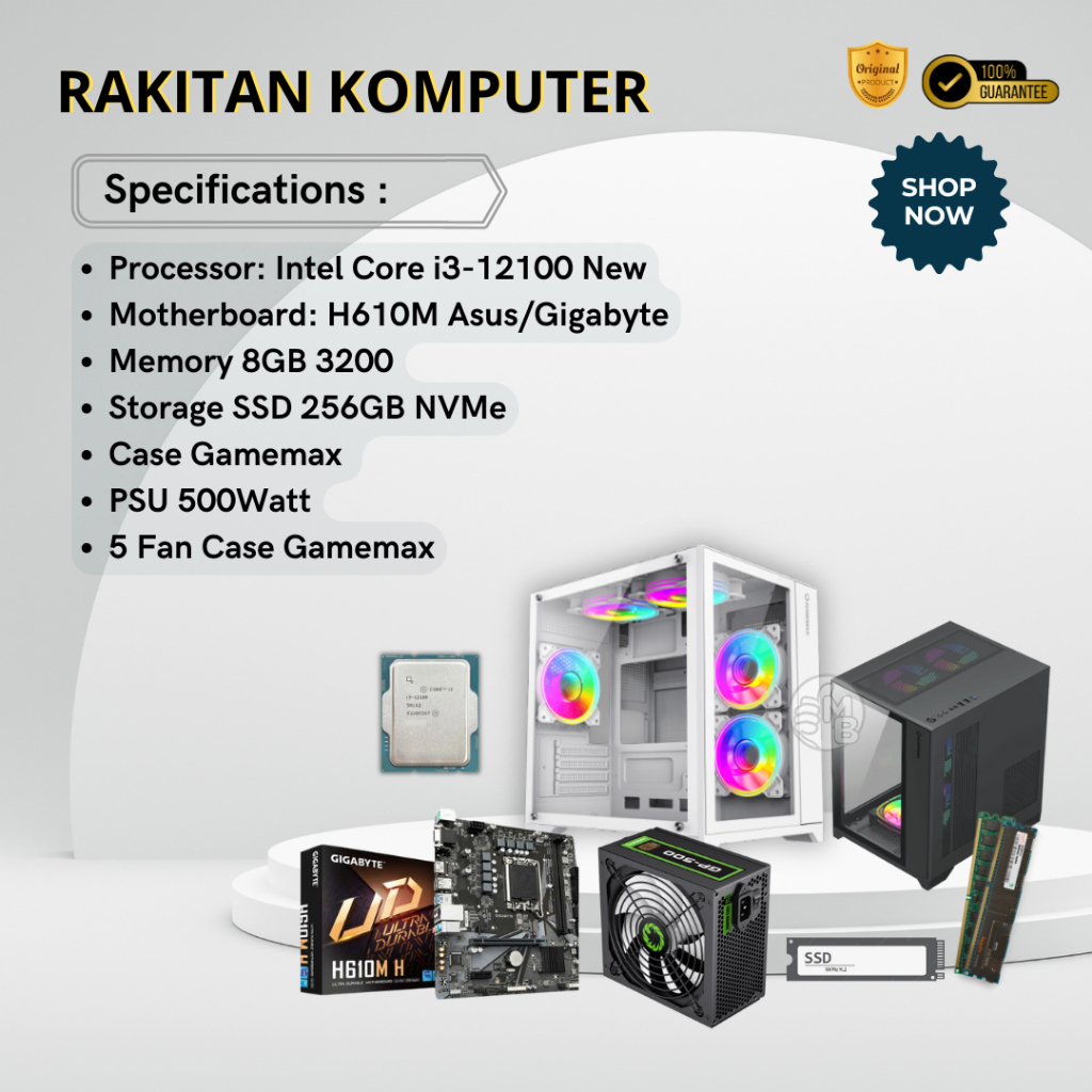 PC Rakitan Intel i3 Gen 12 RAM 8GB