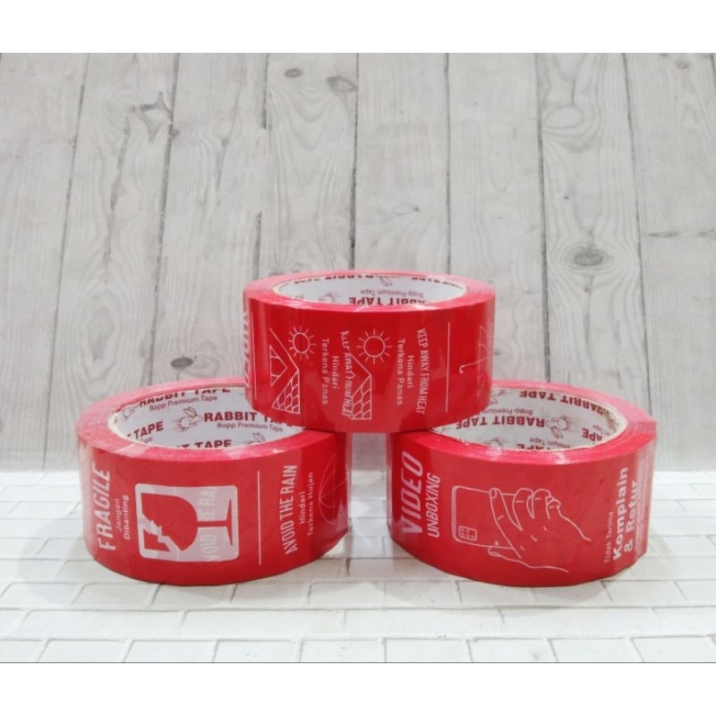 

LEM FRAGILE MERAH / LEM VIDEO UNBOXING / LEM JANGAN DI BANTING - RABBIT TAPE
