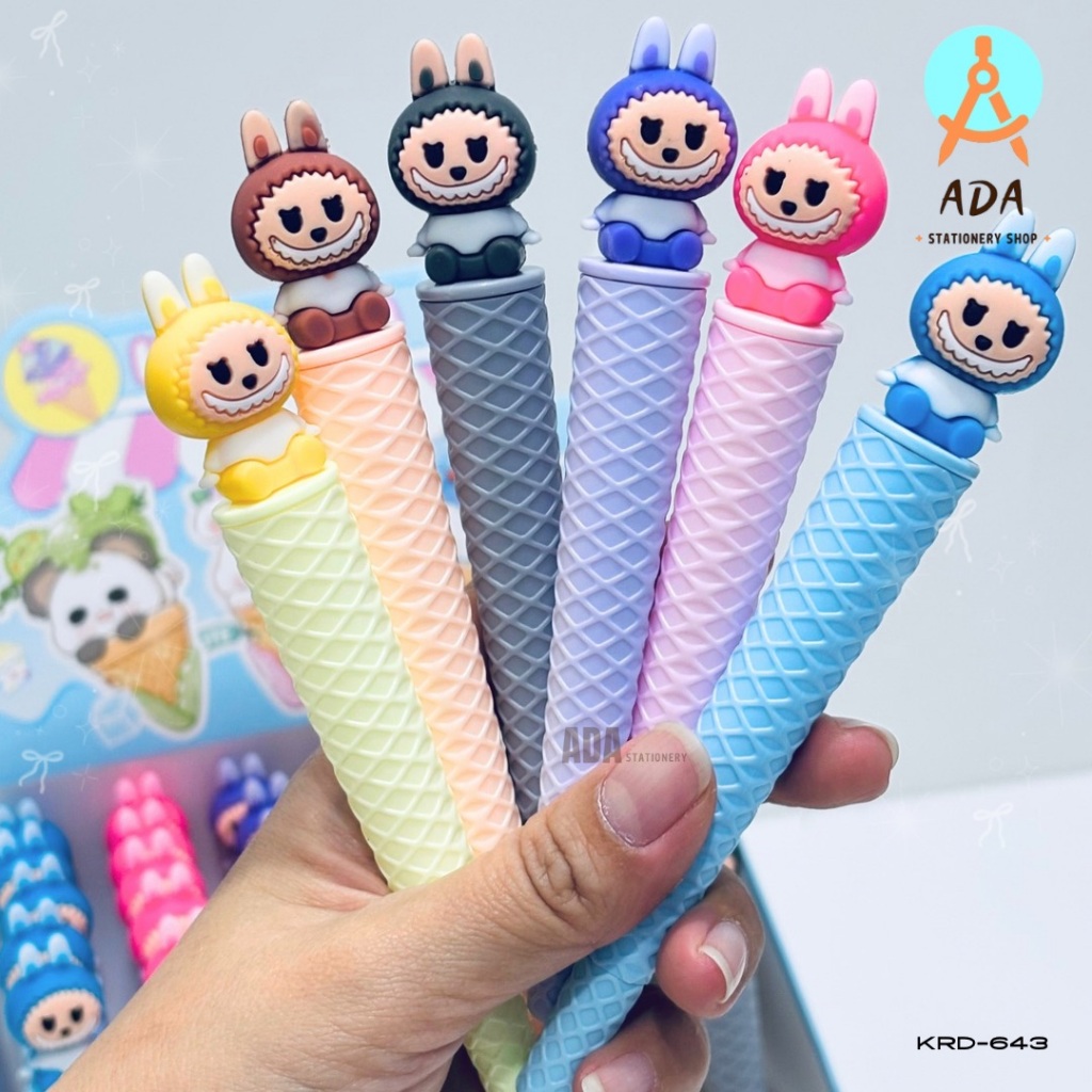 

PULPEN ICE CREAM LABUBU/KRD-643/GEL PEN LUCU