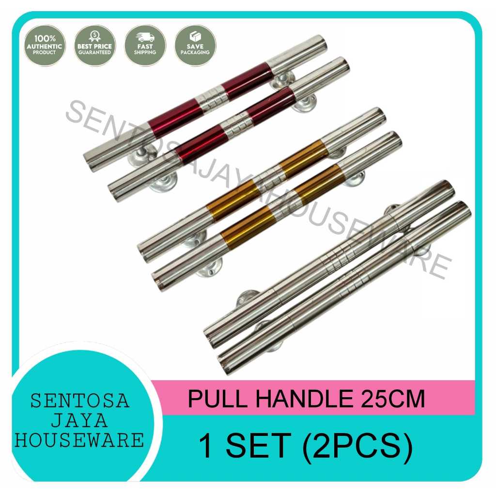 DOOR PULL STAINLESS STEEL 25CM / TARIKAN HANDLE PINTU / PULL HANDLE STAINLESS 25CM