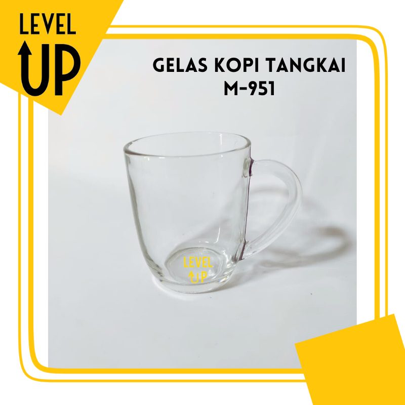 Gelas Kaca Beling / Gelas Gagang / Gelas Kopi / Cangkir Teh / Cangkir Kopi 250ml