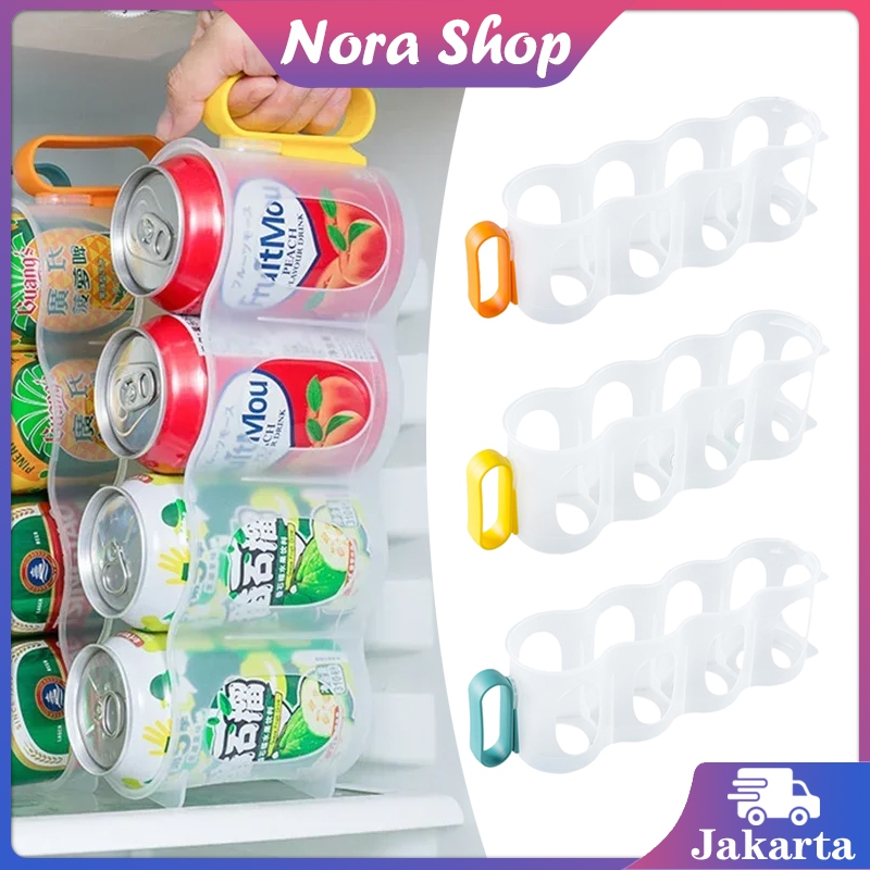 Rak Minuman Kaleng Tempat Minuman Kaleng Di Kulkas 4 Slot Wadah Minuman Kaleng Kulkas Organizer