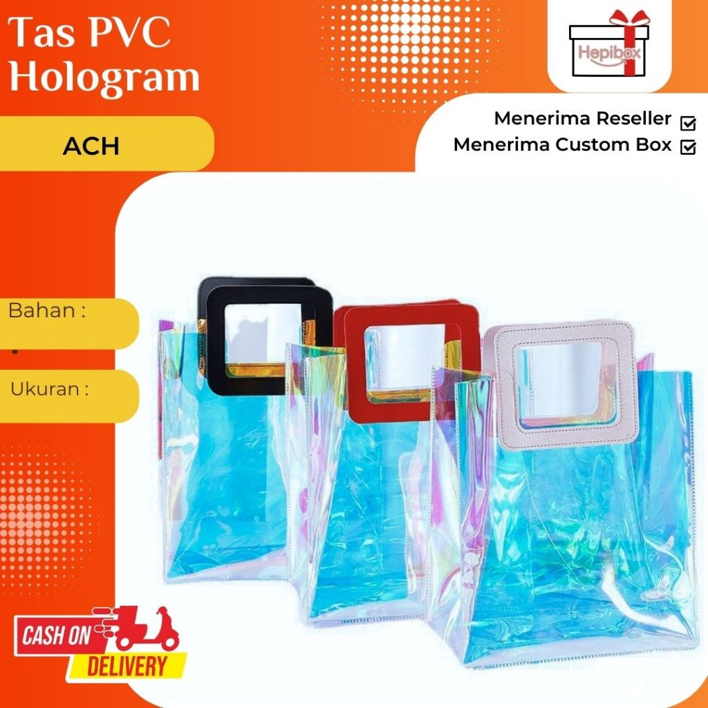 

Tas Mika PVC Hologram / Goodie Bag PVC Hologram / Tas Mika PVC Transparan I ACH01-ACH09