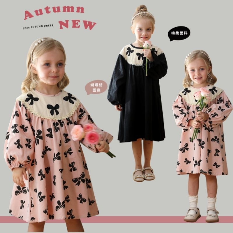 (Mommyhoky) DUDUCREAM 1-9th Dress anak import peremium Dress anak Autumn import Dress anak Eropa sty