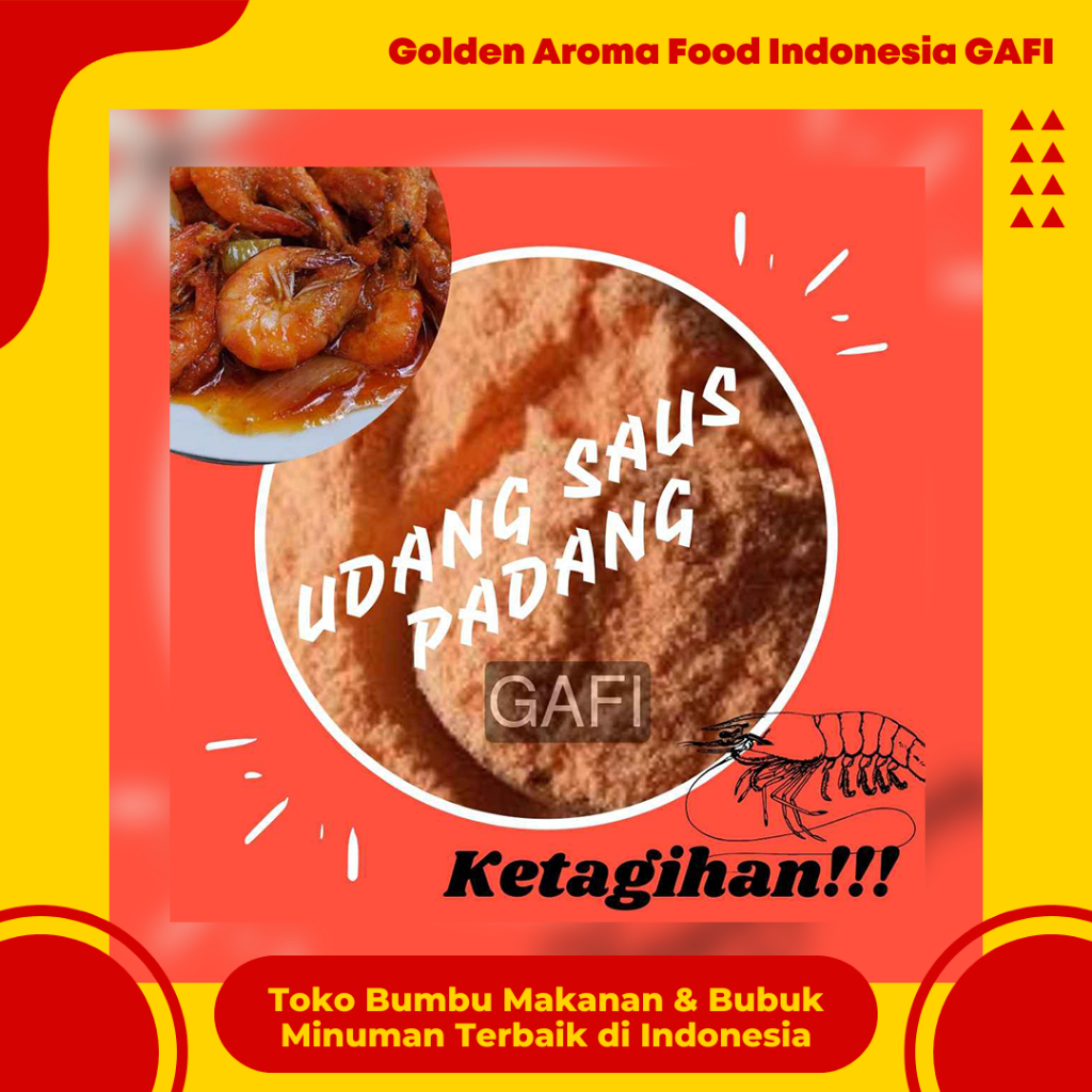 

GAFI Food Bumbu Tabur Rasa Udang Saus Padang 1 kg Enak Murah Lezat Halal, Padang Shrimp Sauce Seasoning Powder 1kg