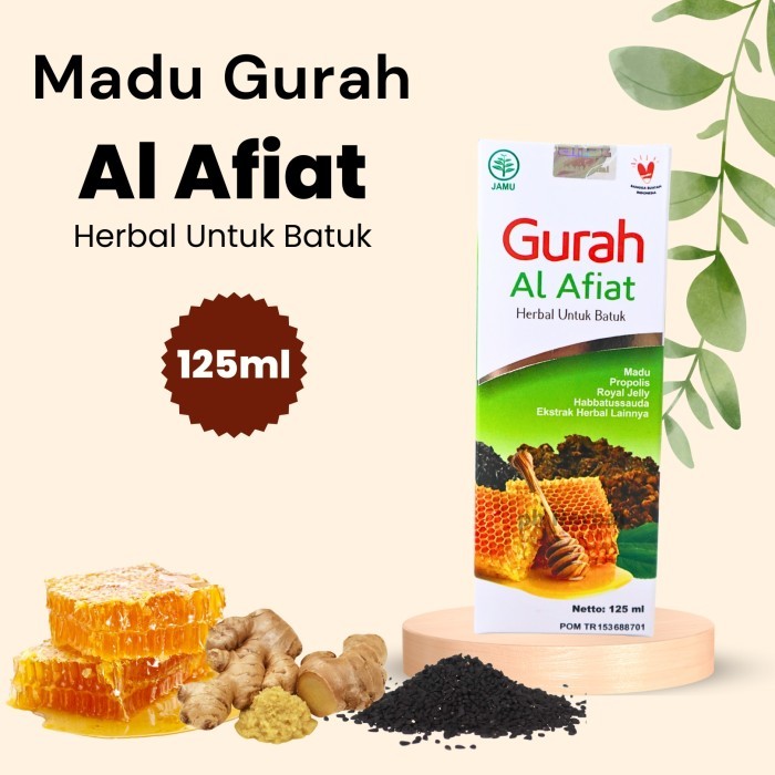 Sirup Gurah Al Afiat 125ml / Madu Herbal Obat Batuk / Tenggorokan Radang - Madu Gurah Al Afiat 125ml