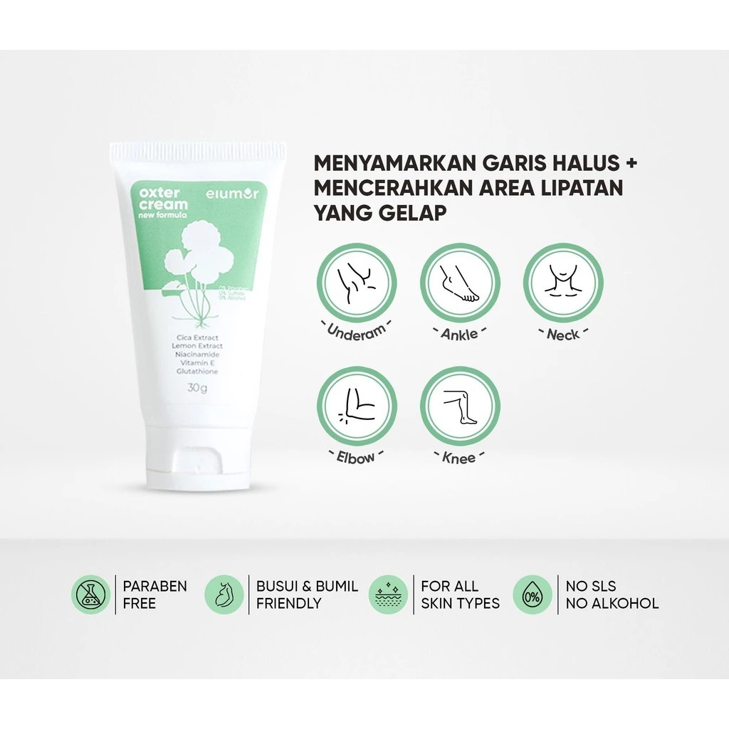 Elumor Oxter Cream New Formula 30 Gr | BPOM