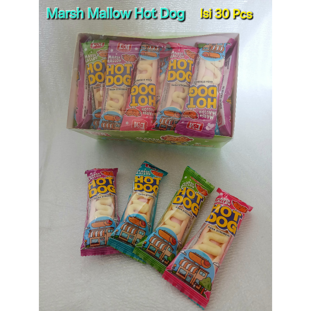 

Marhsmallow Hot Dog isi 30 pcs