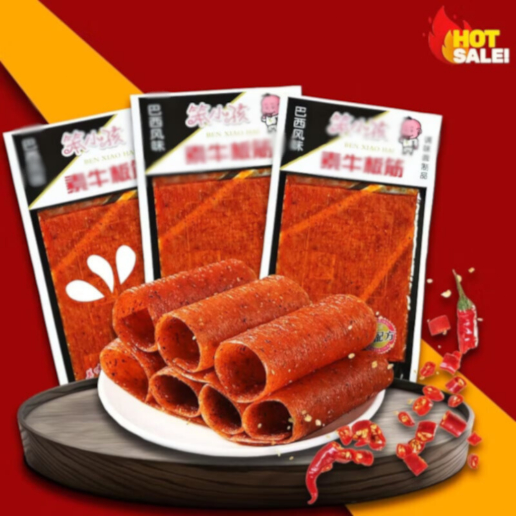 

【Halal】Snack Unik Rasa Daging Sapi Cemilan Pedas Gluten Vegan Murah Makanan Ringan Cina Santai Camilan Jajanan Family 18g