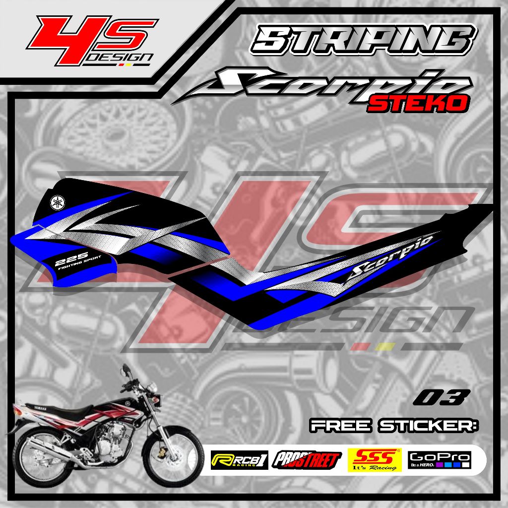 03 STICKER STRIPING SCORPIO STEKO - STICKER STRIPING SCORPIO STEKO