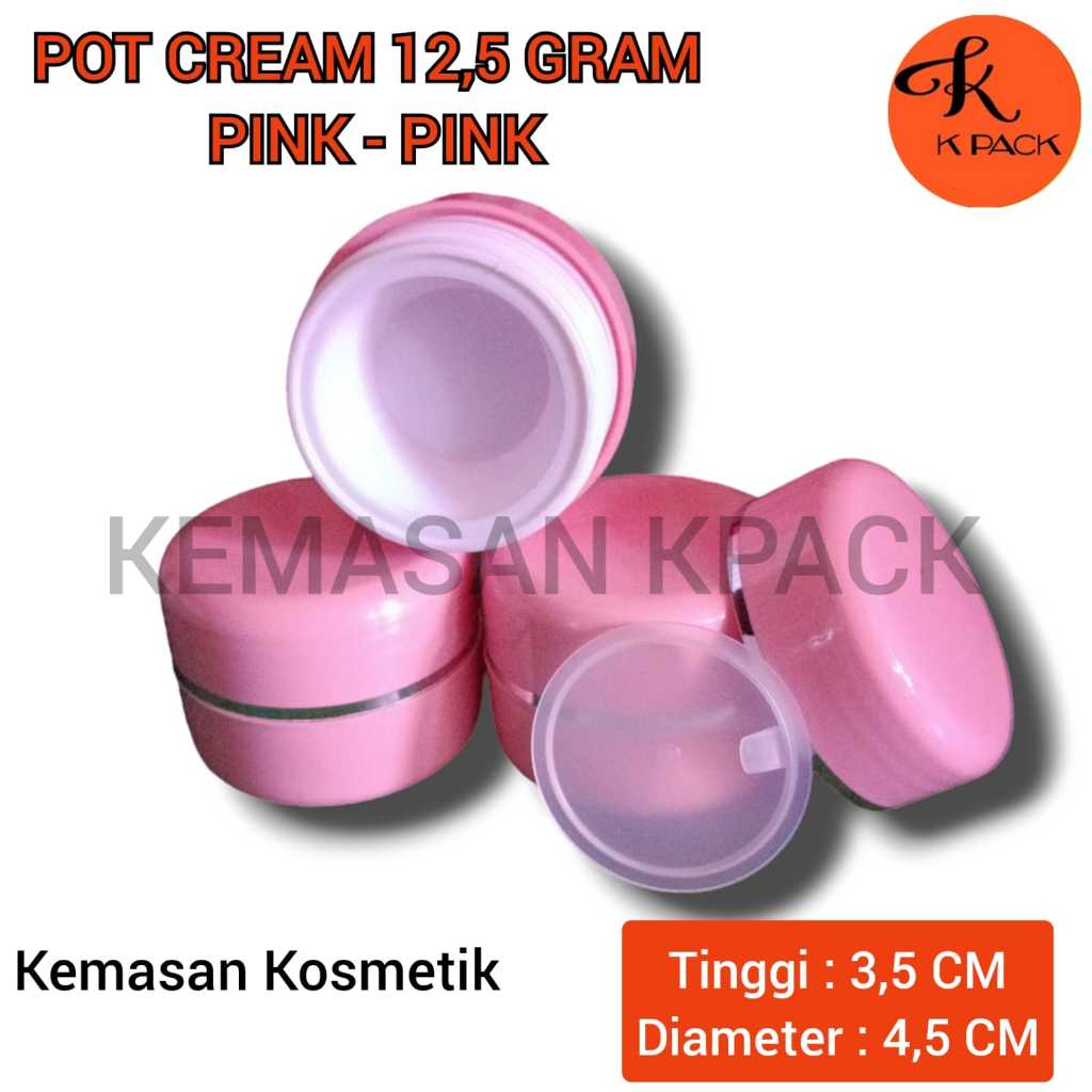 POT CREAM PINK - PINK  12,5 GRAM PLASTIK KEMASAN POT CREAM