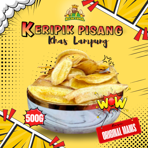 

RiDn 500gram Keripik Pisang Kepok Aneka Rasa Keripik Pisang Coklat Rajacemil Khas Lampung