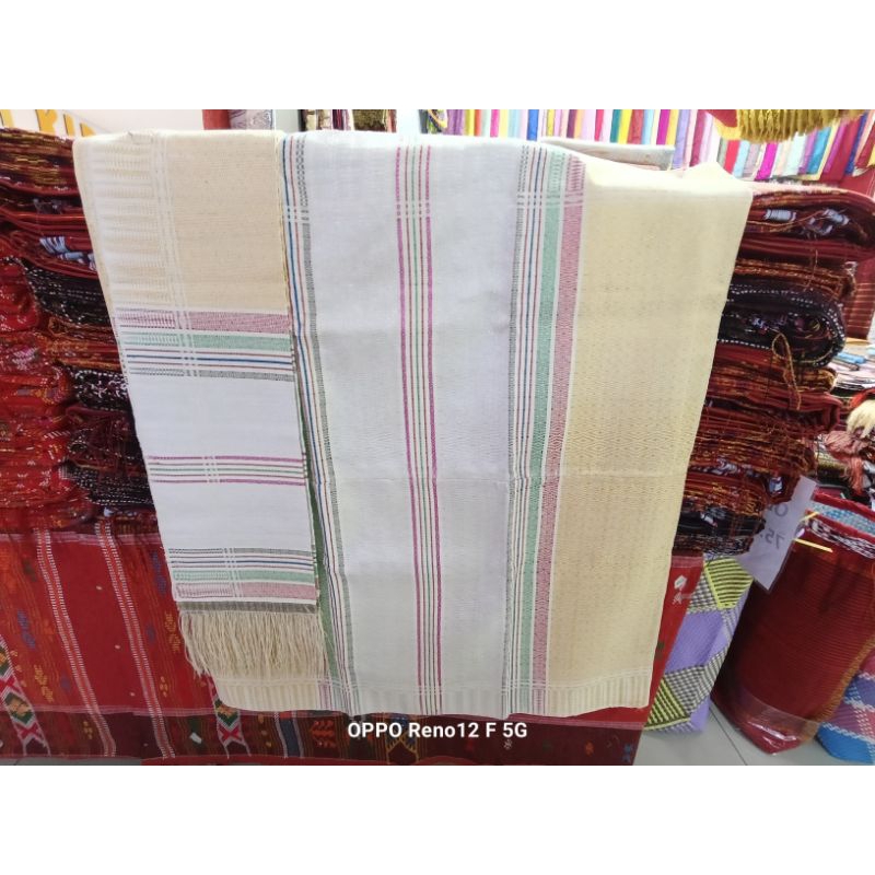 SONGKET TUMTUMAN TTS SUTRA BEMBERT BENANG KRISTAL MARSIRAT WARAN KUNING TUMPAL PUTIH
