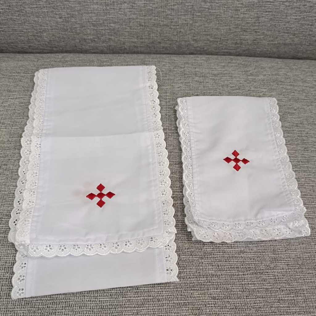 Stola Samir Baptis Bayi Dewasa Bordir Renda selendang baptis katolik kain baptis katolik stola bapti