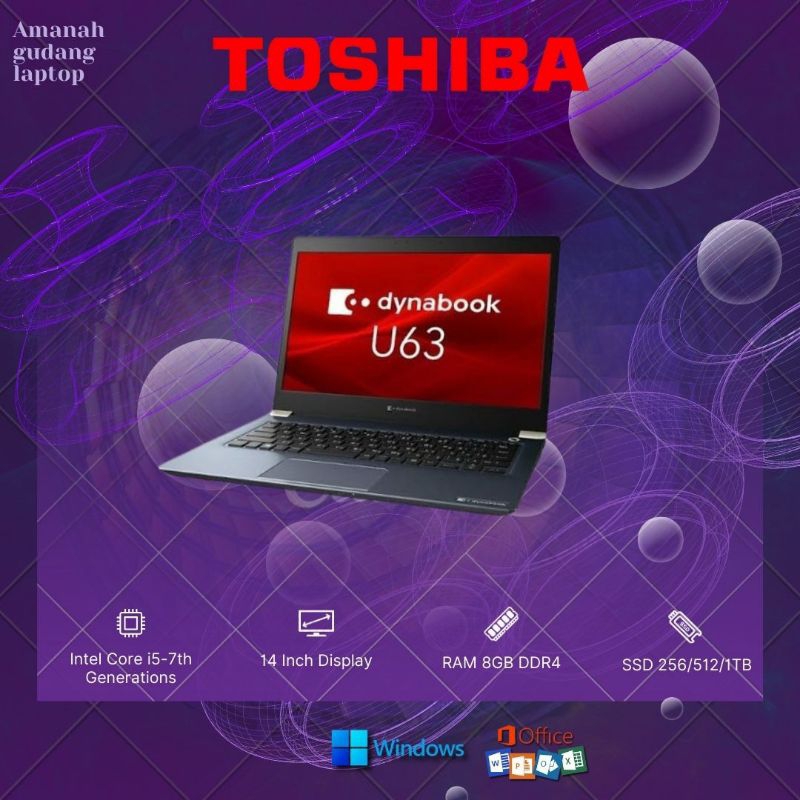 Laptop Toshiba Dynabook All Varian  Core i3/i5/i7 Gen 6/7/8 Ram Ram 8GB/16GB SSD 1TB mulus bergarans