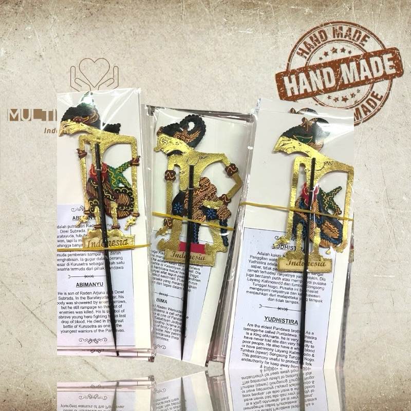 

Souvenir Pembatas Buku Miniatur Wayang Kulit / Oleh Oleh Khas Jogja Bookmark Wayang Kulit Mini
