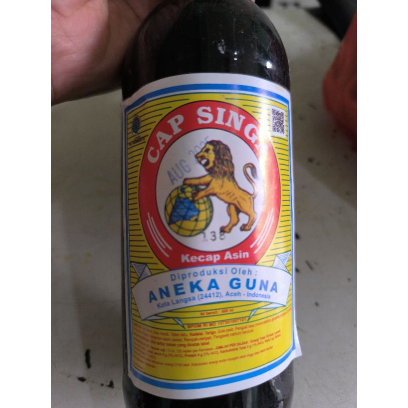 

Kecap Asin Cap singa langsa original penyedap makanan 600ml kecap asen asin