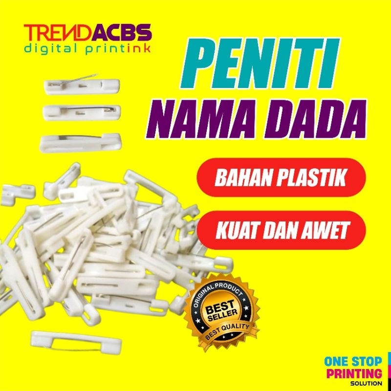 

Peniti Nama Dada Bahan Plastik awet