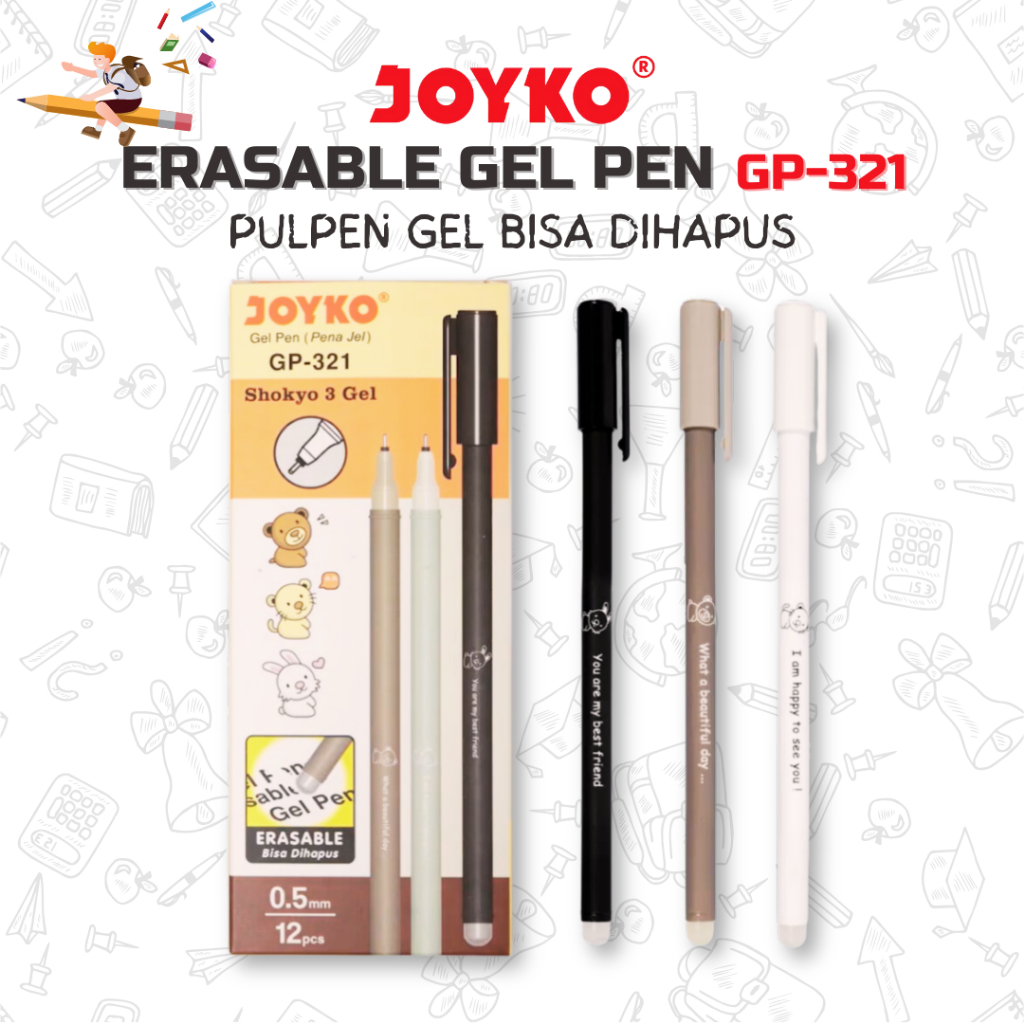 

Pulpen Gel Bisa Dihapus / Erasabel Gel Pen Joyko GP-321