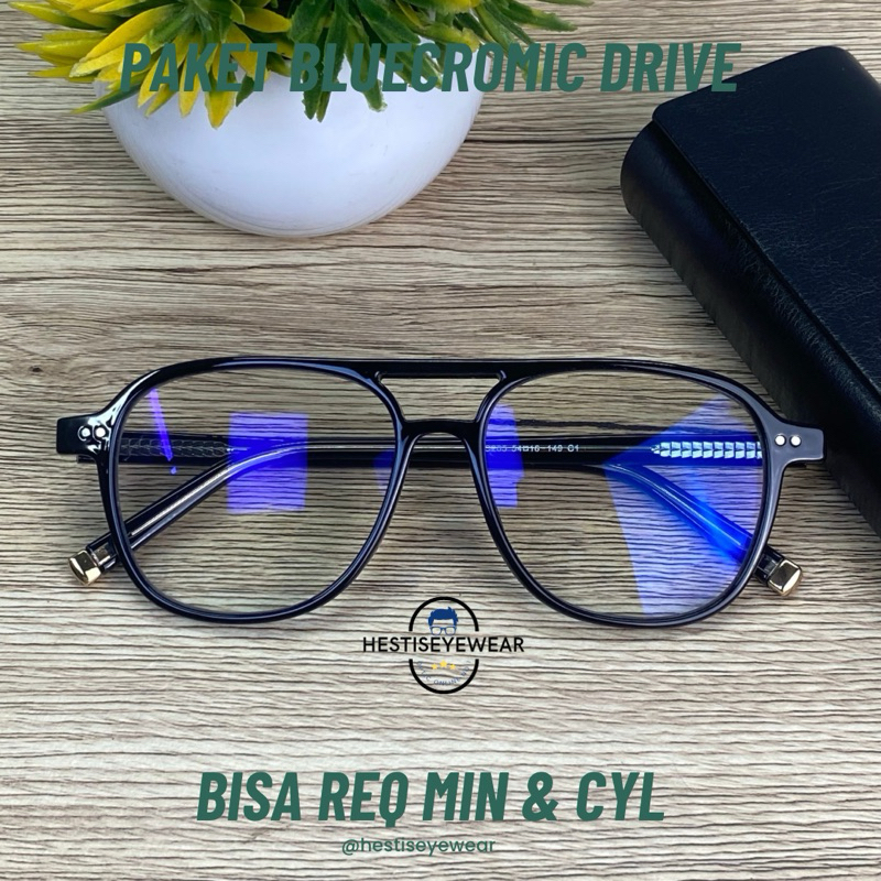 Frame Kacamata Aviator Unsex Mc205 Bluecromic Drive