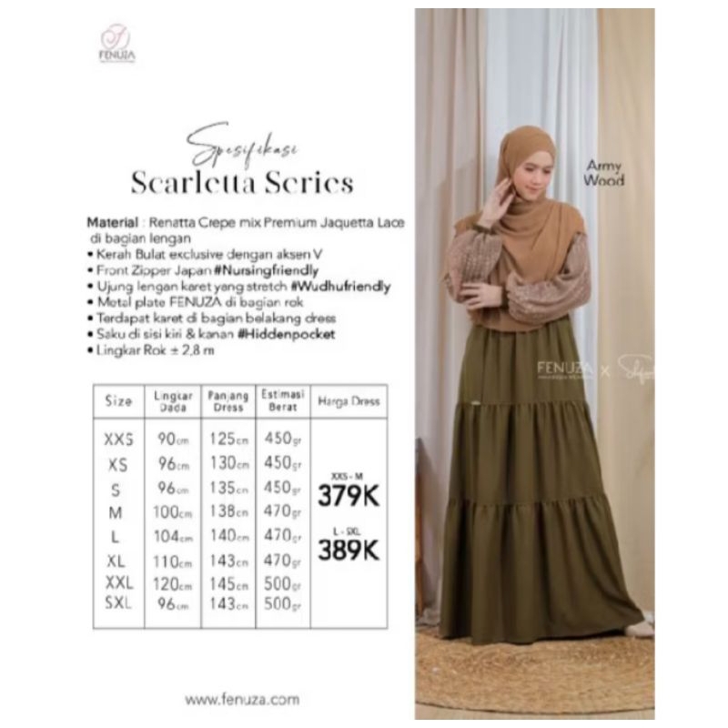 preloved gamis fenuza size L