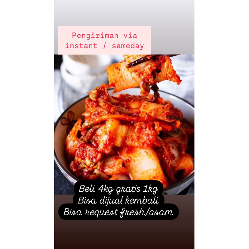 

Kimchi sawi pesanan Resto/Beli 4kg gratis 1kg