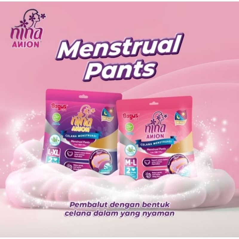 Nina Anion Celana Menstruasi Isi 2 Pad / Pembalut Nina Anion