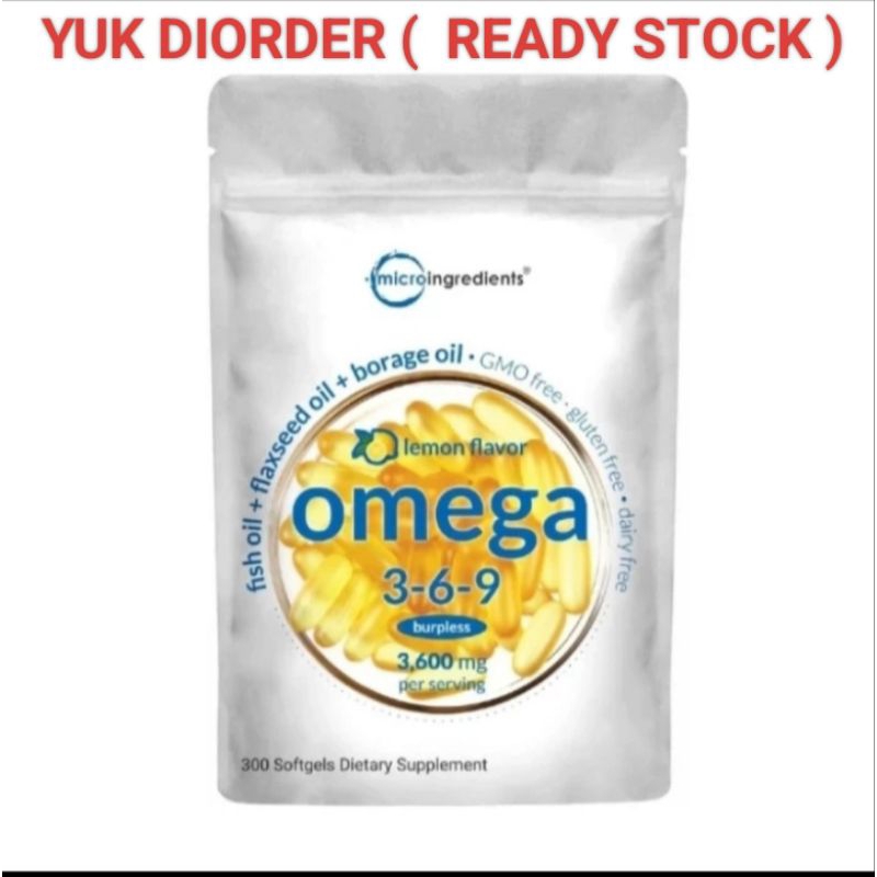 MICROINGREDIENTS OMEGA 3 6 9 ISI (300) ORIGINAL MICROINGREDIENTS OMEGA 3-6-9