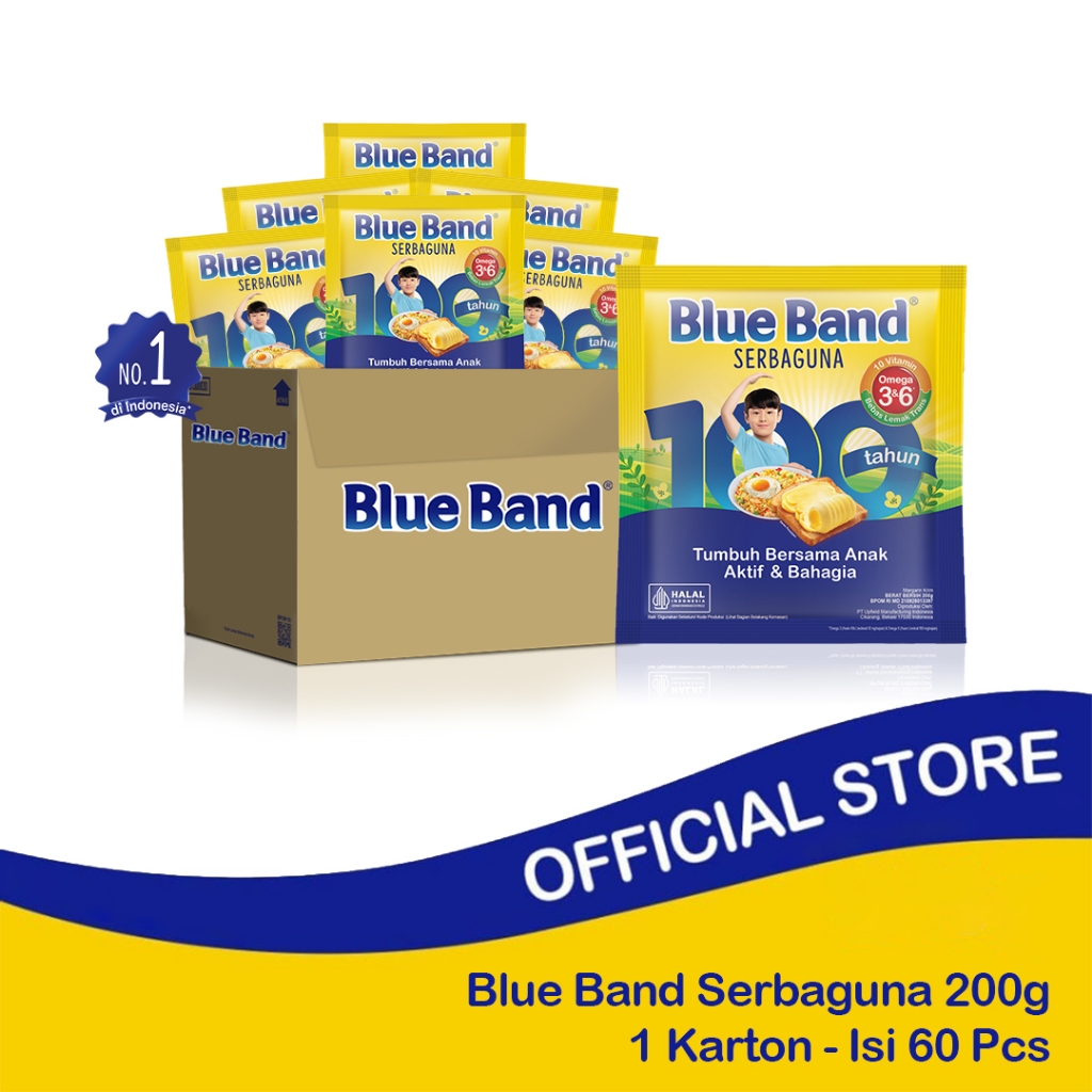 

Blue Band Serbaguna 200gr 1 Karton isi 60pcs