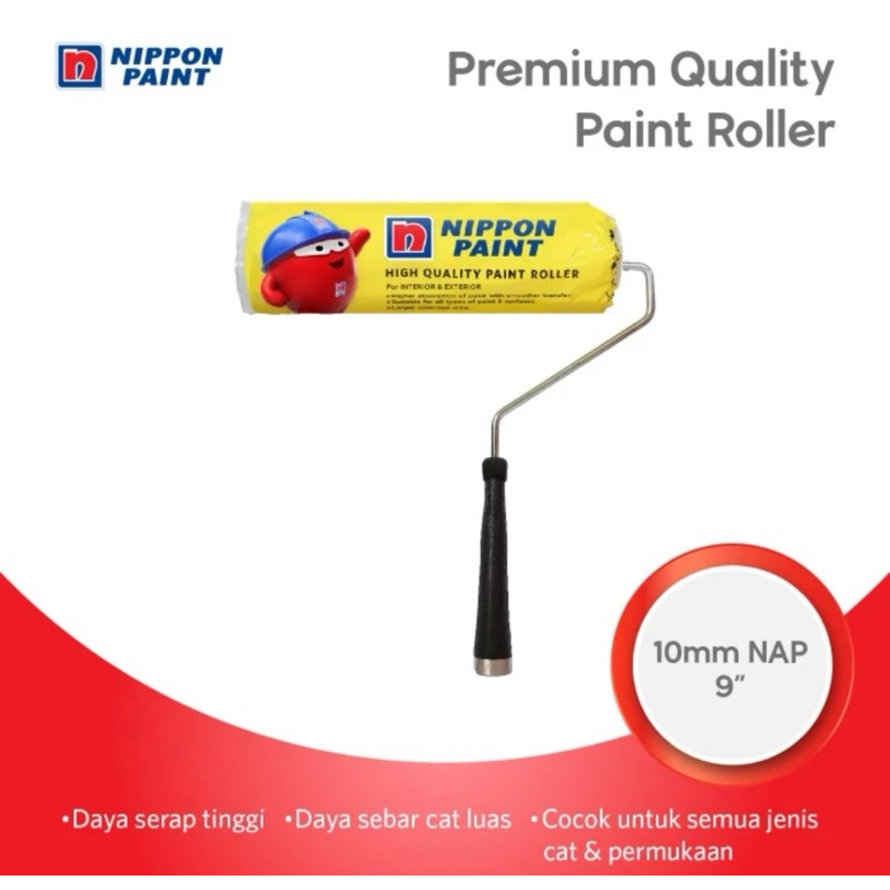 

Nippon Paint Premium Quality Roller 10mm NAP 9" / Roll Cat Tembok Berkualitas