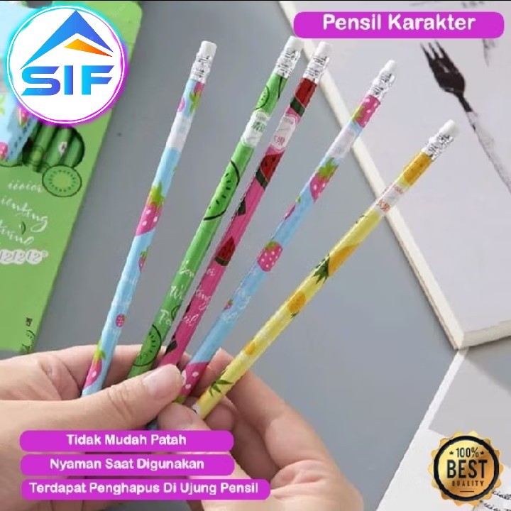 

Pensil Tulis HB Fancy Murah Pencil Karakter Lucu Pensil Anak Sekolah Motif Potlot Penghapus Murah