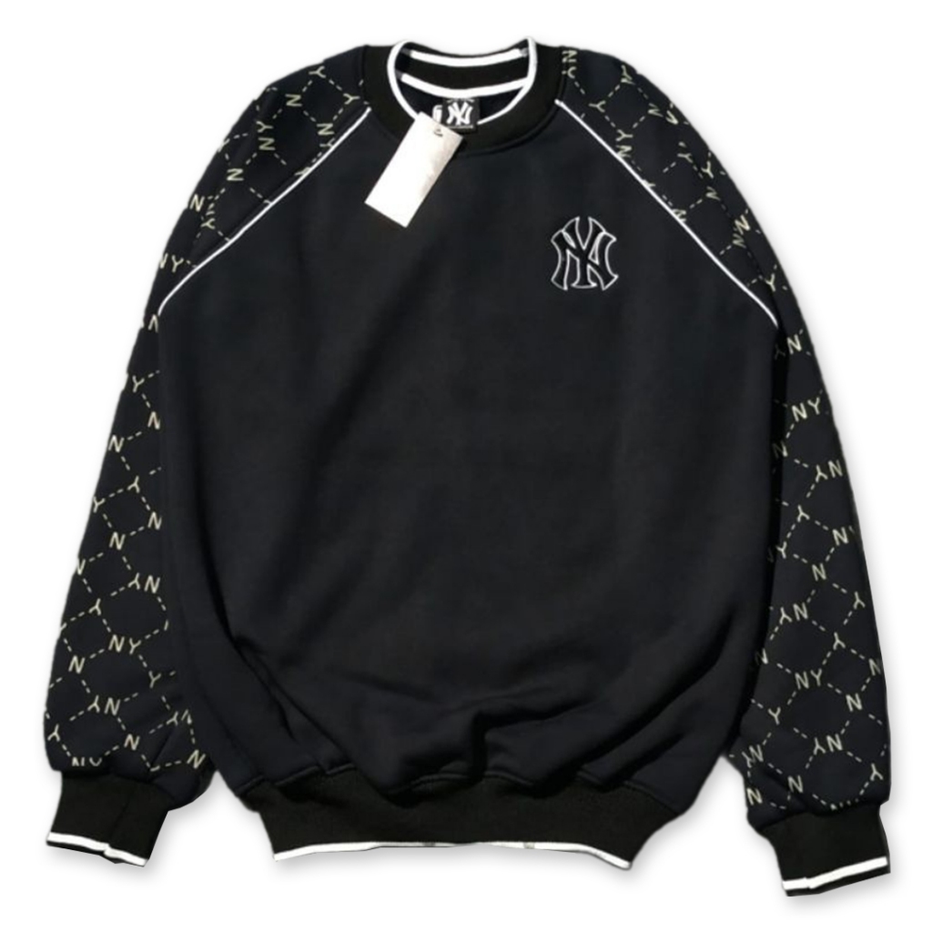 Crewneck Sweater MLB New York FP Hitam Putih