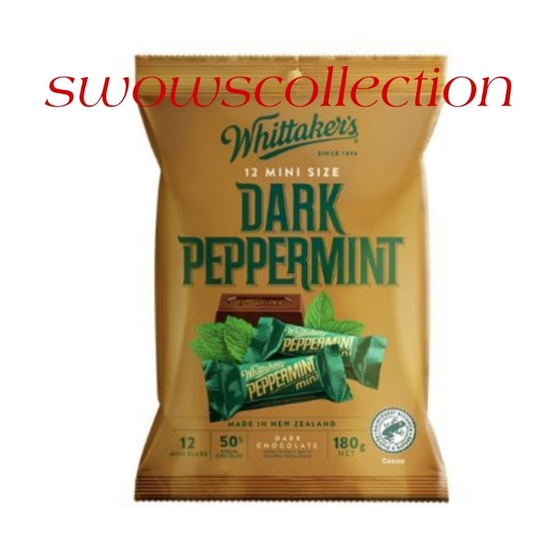

WHITTAKER'S WHITTAKERS WHITTAKER MINI CHOCOLATE DARK PEPPERMINT COKLAT COKELAT