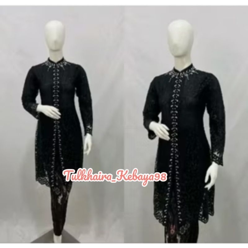 Kabaya Kerah Sanghai Tile Payet Wisuda/Kabaya Modern/Kebaya Tunik/Kabaya Terbaru