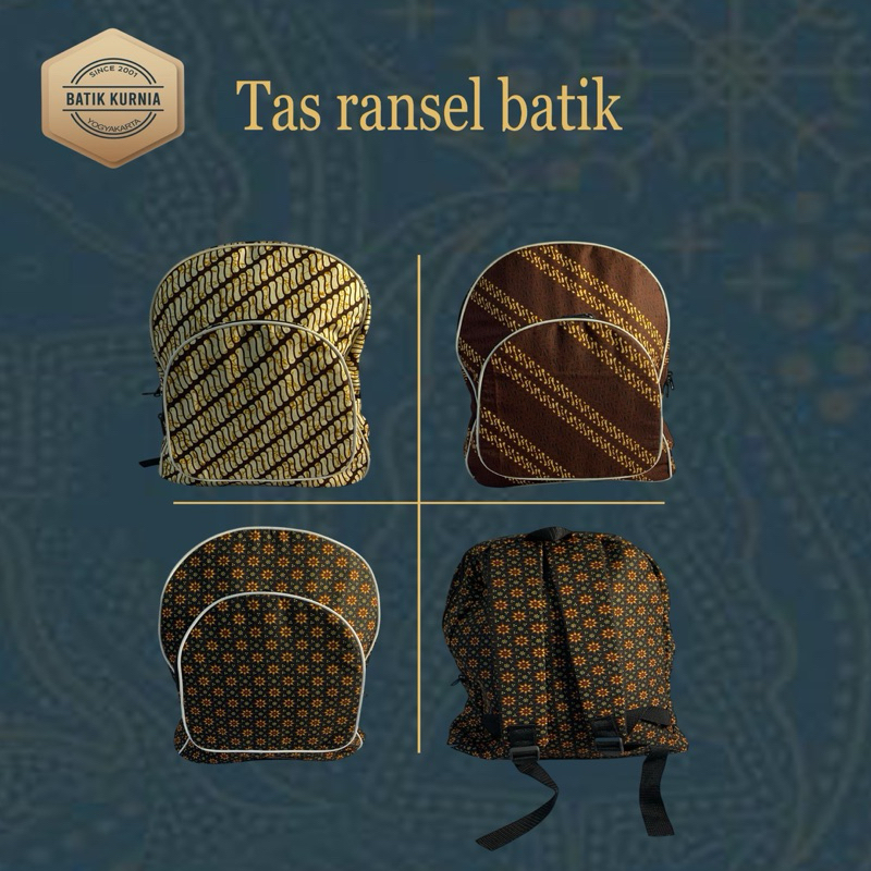 Tas ransel batik jarik khas jogja