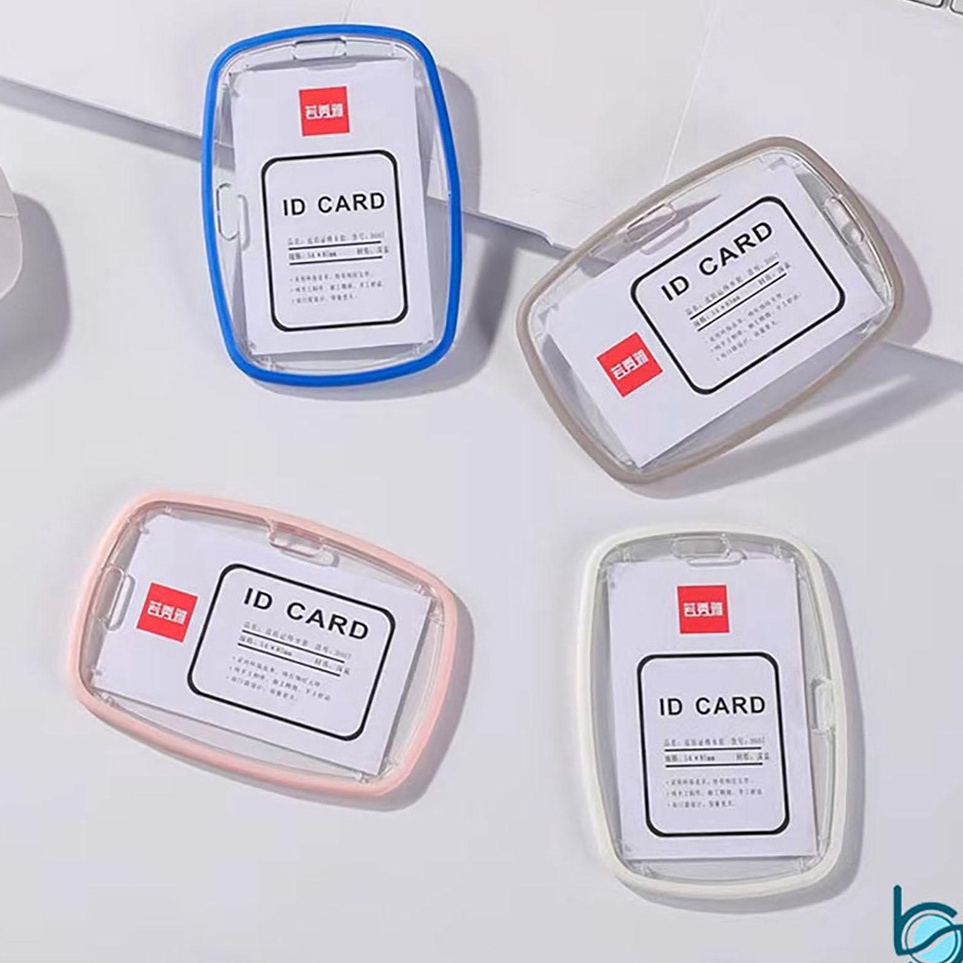 

Penjualan Berkualitas ID Card Holder 2 In 1 Vertical And HorizontalCard holder Acrylic Tanpa Tali Hanya ID CARD Best Stationary