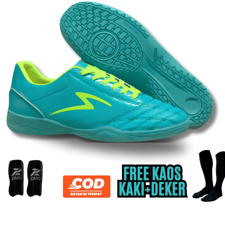 Kejutan Hemat  Sepatu futsal anak specs infinity Hijau Tosca terbaru jaitan murah berkualitas untuk 