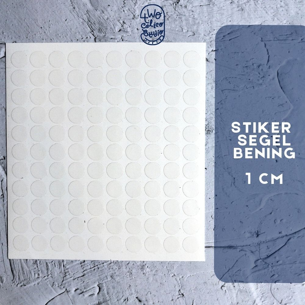 

Sticker Circle Bening 1cm Segel Tempel Bulat Transparan Lingkaran Stiker Cutting Dus Hampers Amplop