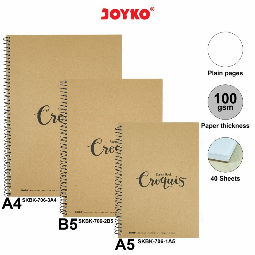 

Hadir Terlaris JOYKO DRAWING SKETCH BOOK A5 A4 B5 JOYKO BUKU GAMBAR SKETSA CROQUIS
